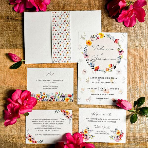 Partecipazione Fiori Colorati